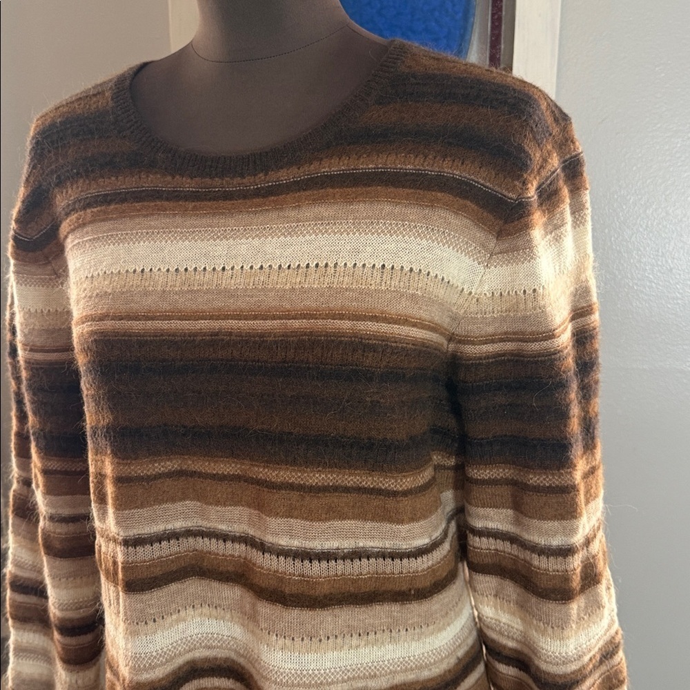 Polo Ralph Lauren Wool Alpaca Blend Striped Jumper Dress SZ XXL - Picture 3 of 9